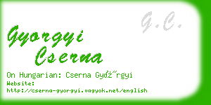 gyorgyi cserna business card